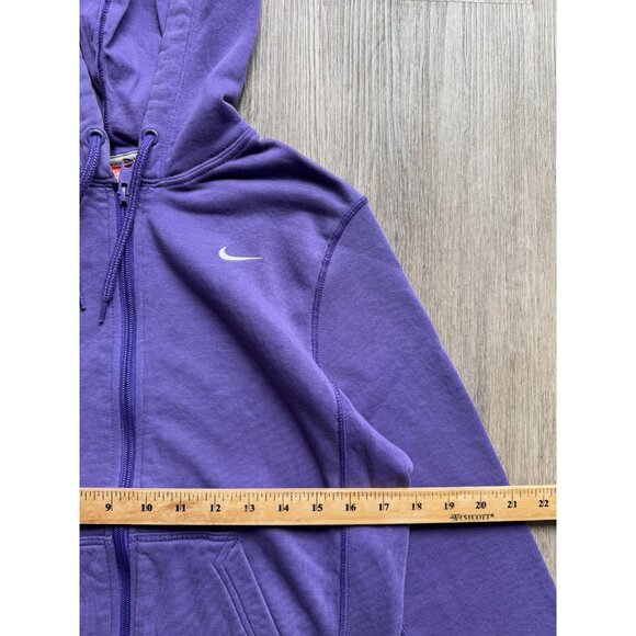 Rare Vintage Y2K Nike Mini Swoosh Full Zip Hoodie Sweater Kids Medium Gym Sports - Picture 11 of 12